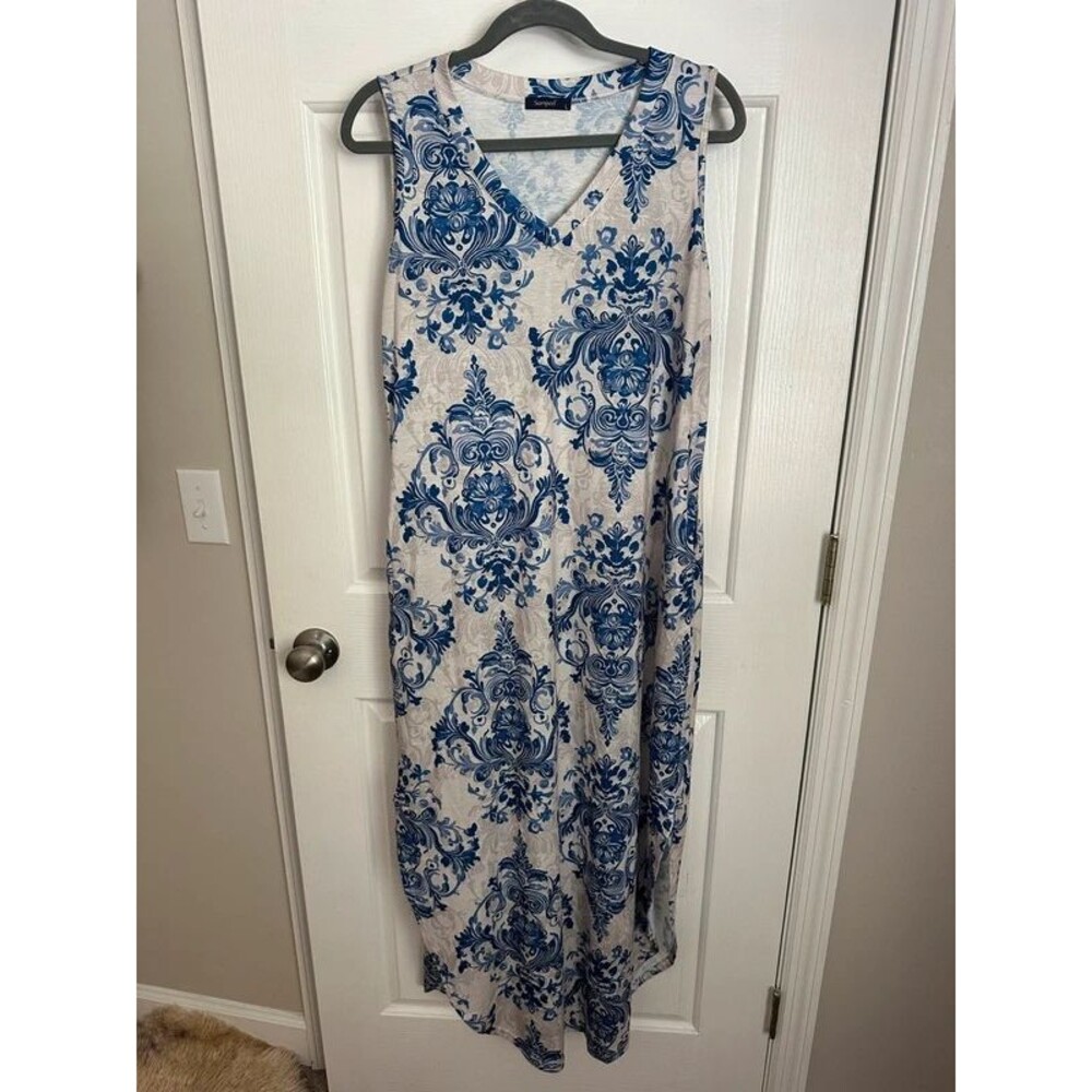 Blue Print Maxi Dress